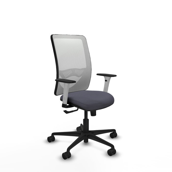 PIQUERAS Y CRESPO Silla de oficina Zulema con mecanismo Sincro, Gris oscuro y Blanco PIQUERAS Y CRESPO Silla de oficina Zulema con mecanismo Sincro, Gris oscuro y Blanco