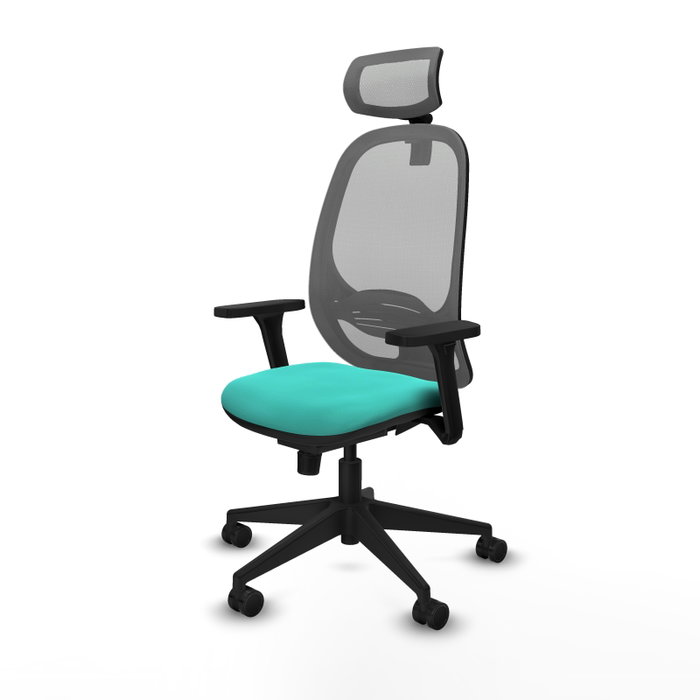 PIQUERAS Y CRESPO Silla de oficina Cilanco con mecanismo Sincro, Turquesa y Gris PIQUERAS Y CRESPO Silla de oficina Cilanco con mecanismo Sincro, Turquesa y Gris