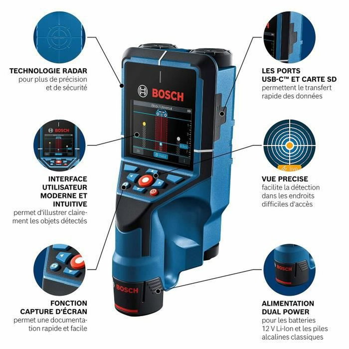 Bosch Professional D-Tech Wall Detector 200 C Solo Bosch Professional D-Tech Wall Detector 200 C Solo