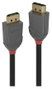 LINDY Cable DisplayPort 36484 de 5 m, 4K 120Hz, Negro/Gris