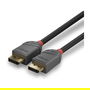 LINDY Cable DisplayPort 1.4 Anthra Line 5 metros para Monitor PC, 4K a 120Hz, 8K a 60Hz, HDR, Alto Ancho de Banda