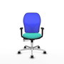 PIQUERAS Y CRESPO Silla de oficina Jorquera Sincro/Traslack Turquesa y Azul