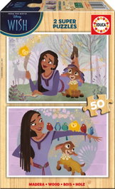 EDUCA BORRAS Puzzle Madera Wish 2x50 Piezas