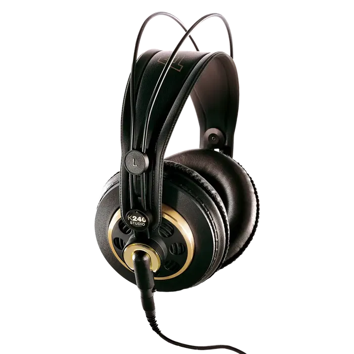 AKG Auriculares K240 Studio Semiabiertos Dinámicos Impedancia 55 Ohmios Respuesta Frecuencia 15-25000 Hz Cable Desmontable 3m Jack 3.5mm Dorado