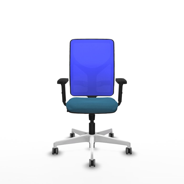 PIQUERAS Y CRESPO Silla de oficina Motilla con mecanismo Sincro, Verde petróleo y Azul