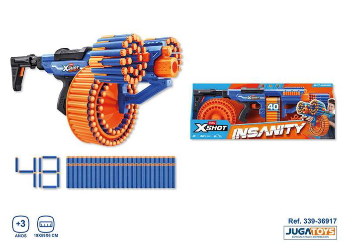 ZURU X-Shot Insanity Series 1 Blitz Hammer con 48 dardos