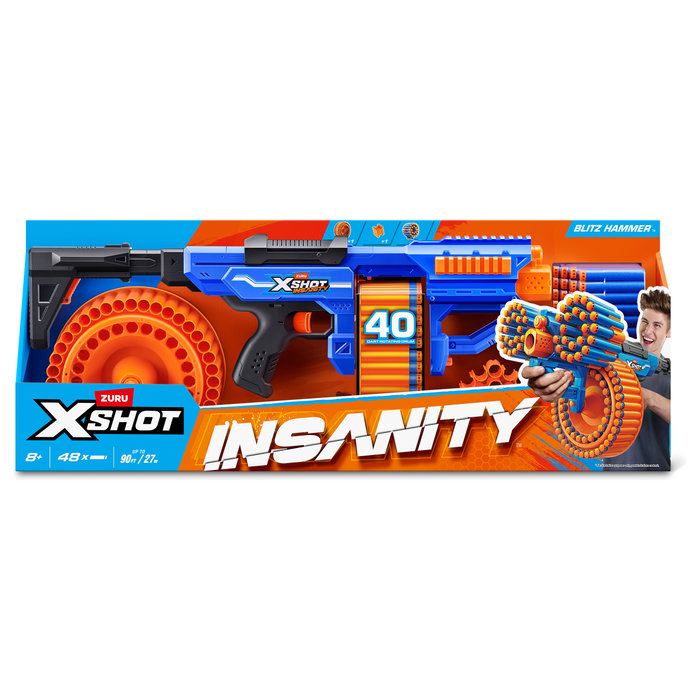 ZURU XSHOT Insanity Series Blitz Hammer con 48 dardos ZURU XSHOT Insanity Series Blitz Hammer con 48 dardos