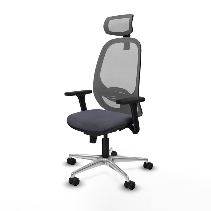 PIQUERAS Y CRESPO Silla de oficina Cilanco con mecanismo Sincro, Gris