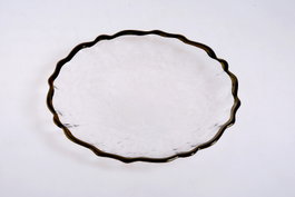 DKD Home Decor Plato de Cristal Transparente 16x16x1,5 cm Pack de 4