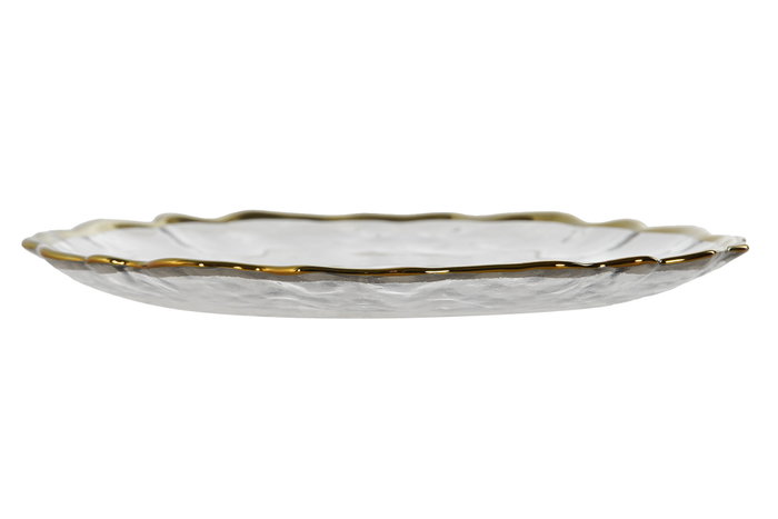 DKD Home Decor Plato de Cristal Transparente 16x16x1,5 cm Pack de 4