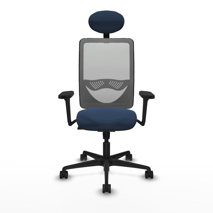 PIQUERAS Y CRESPO Silla de oficina Zulema Azul marino y Gris PIQUERAS Y CRESPO Silla de oficina Zulema Azul marino y Gris