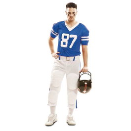 My Other Me Disfraz Jugador Rugby Azul Camiseta, Cinturón Y Pantalón Talla Xxl