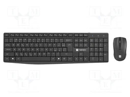 NATEC SQUID Conjunto de Teclado y Ratón Óptico Negro