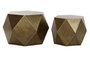 Mesita Auxiliar Moderno DKD Home Decor Dorado 68 x 45.5 x 68 cm Set de 2