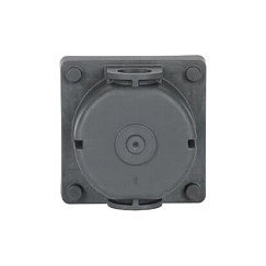 BUSCH-JAEGER BJ 20 EFDB2 Enchufe de Pared con Tapa de Seguridad y Protección de Contacto, 2P+E 250V 16A, Color Gris