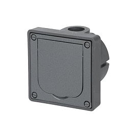 BUSCH-JAEGER BJ 20 EFDB2 Enchufe de Pared con Tapa de Seguridad y Protección de Contacto, 2P+E 250V 16A, Color Gris