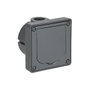 BUSCH-JAEGER BJ 20 EFDB2 Enchufe de Pared con Tapa de Seguridad y Protección de Contacto, 2P+E 250V 16A, Color Gris