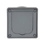 BUSCH-JAEGER BJ 20 EFDB2 Enchufe de Pared con Tapa de Seguridad y Protección de Contacto, 2P+E 250V 16A, Color Gris