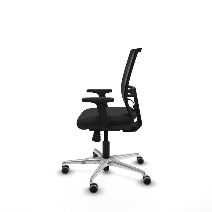 PIQUERAS Y CRESPO Silla de oficina Yunquera con mecanismo Sincro y brazos 2D en color Negro