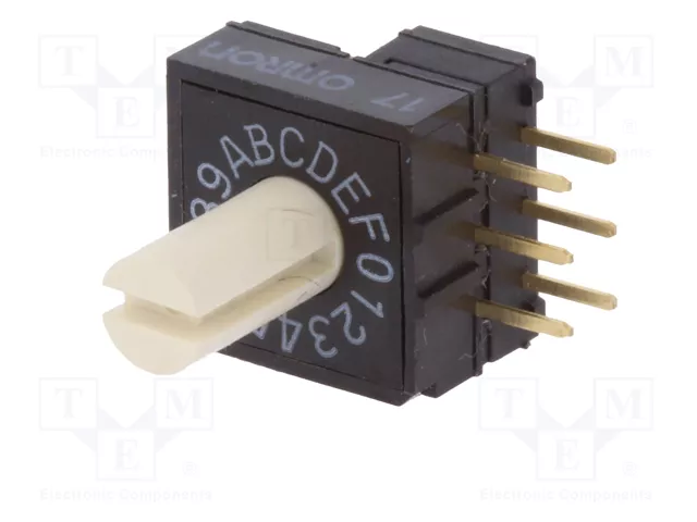 Aratas (Formerly Omron Components) Conmutador de código HEX/BCD 16 posiciones THT