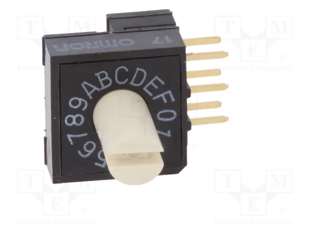 Aratas (Formerly Omron Components) Conmutador de código HEX/BCD 16 posiciones THT