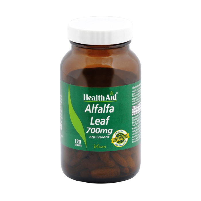 Health Aid Alfalfa Leaf 700 mg, 120 comprimidos Health Aid Alfalfa Leaf 700 mg, 120 comprimidos
