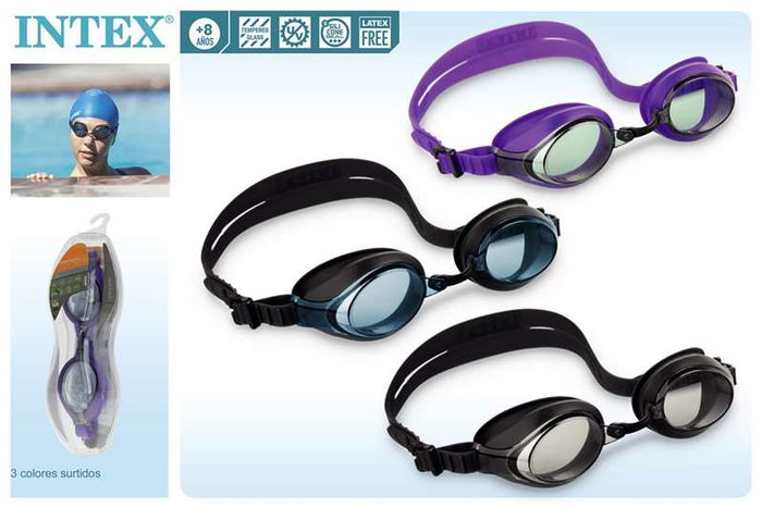 Intex Gafas de Natación de Silicona Antivaho para Niños (+8 Años) - 3 Colores Surtidos
