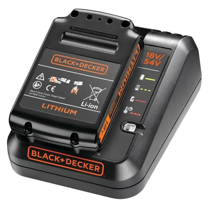 Black + Decker BDC2A-QW Cargador 2 Ah para Batería de Litio 18V