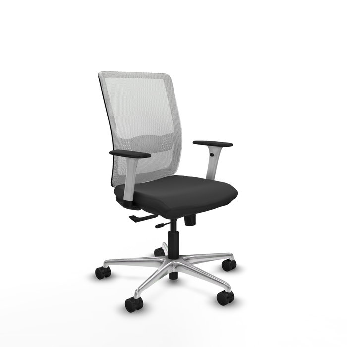 PIQUERAS Y CRESPO Silla de oficina Haches con mecanismo Sincro/Traslack, Gris oscuro y Blanco PIQUERAS Y CRESPO Silla de oficina Haches con mecanismo Sincro/Traslack, Gris oscuro y Blanco