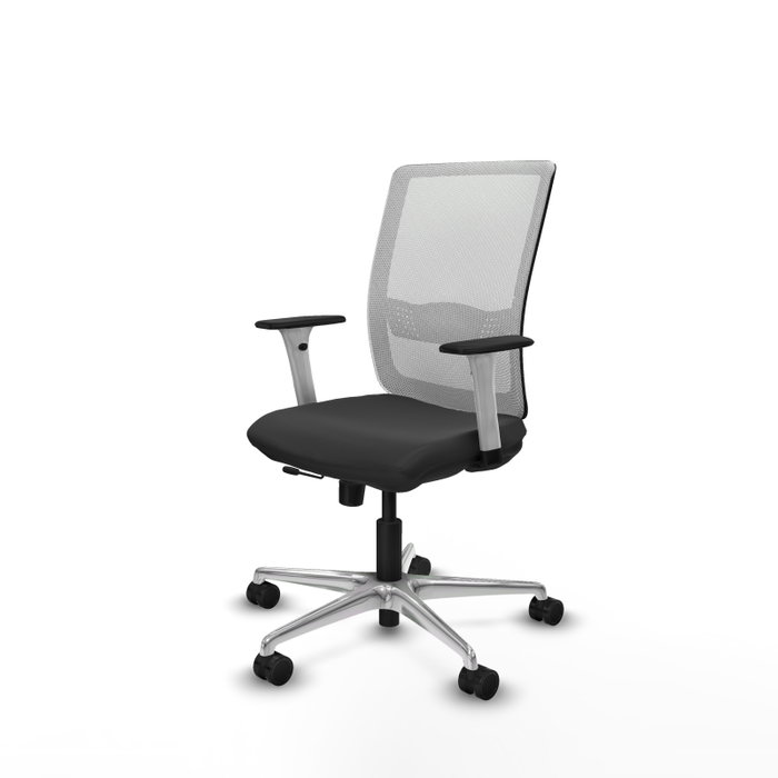 PIQUERAS Y CRESPO Silla de oficina Haches con mecanismo Sincro/Traslack, Gris oscuro y Blanco PIQUERAS Y CRESPO Silla de oficina Haches con mecanismo Sincro/Traslack, Gris oscuro y Blanco