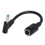 Generico Cable Adaptador para Cargador HP/Dell 7.4mm x 5.0mm a Punta 4.5mm x 3.0mm (15 cm, Negro)