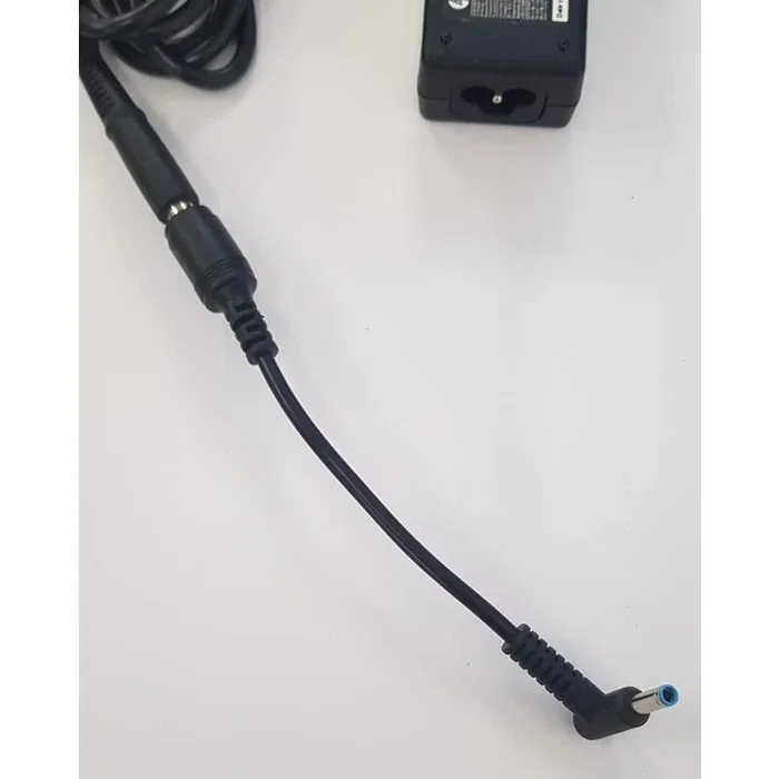Generico Cable Adaptador para Cargador HP/Dell 7.4mm x 5.0mm a Punta 4.5mm x 3.0mm (15 cm, Negro)
