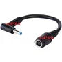 Generico Cable Adaptador para Cargador HP/Dell 7.4mm x 5.0mm a Punta 4.5mm x 3.0mm (15 cm, Negro)