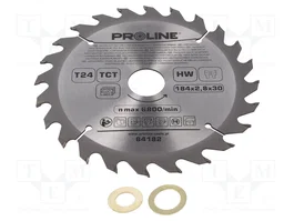 PROLINE Sierra circular de 184 mm con 24 dientes para madera