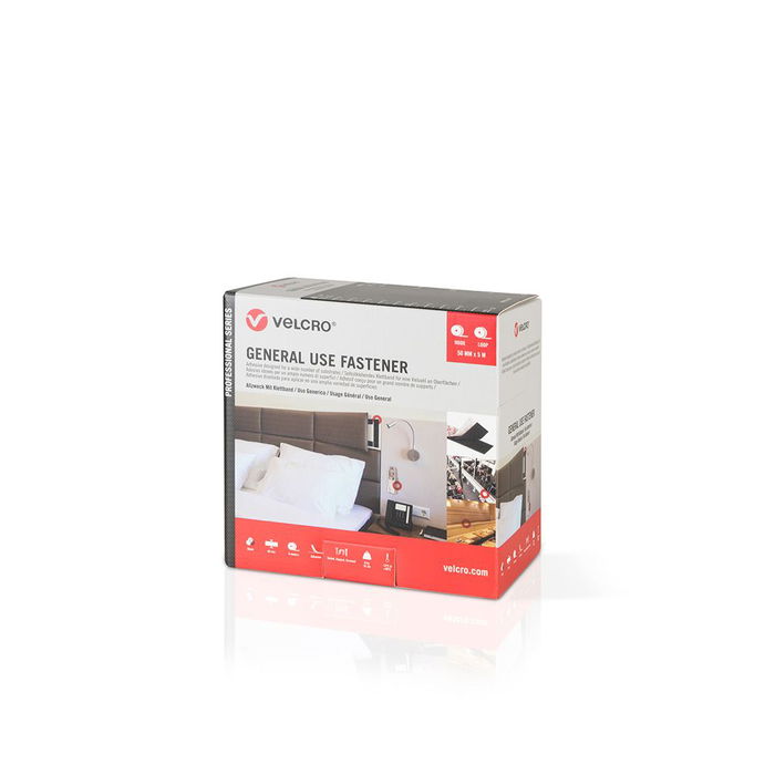 Velcro Cinta de Gancho y Bucle Adhesiva Blanca 20mm x 5m