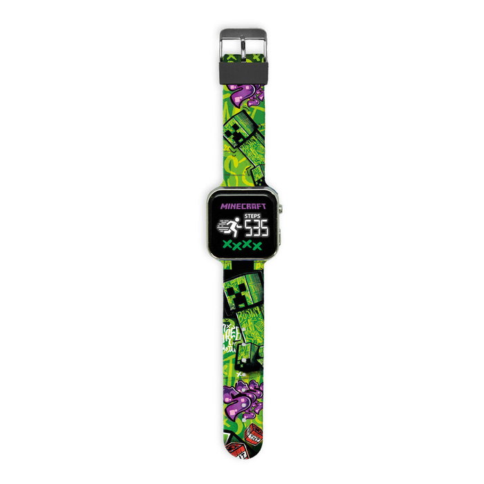 KIDS LICENSING Reloj LED multifunción Minecraft