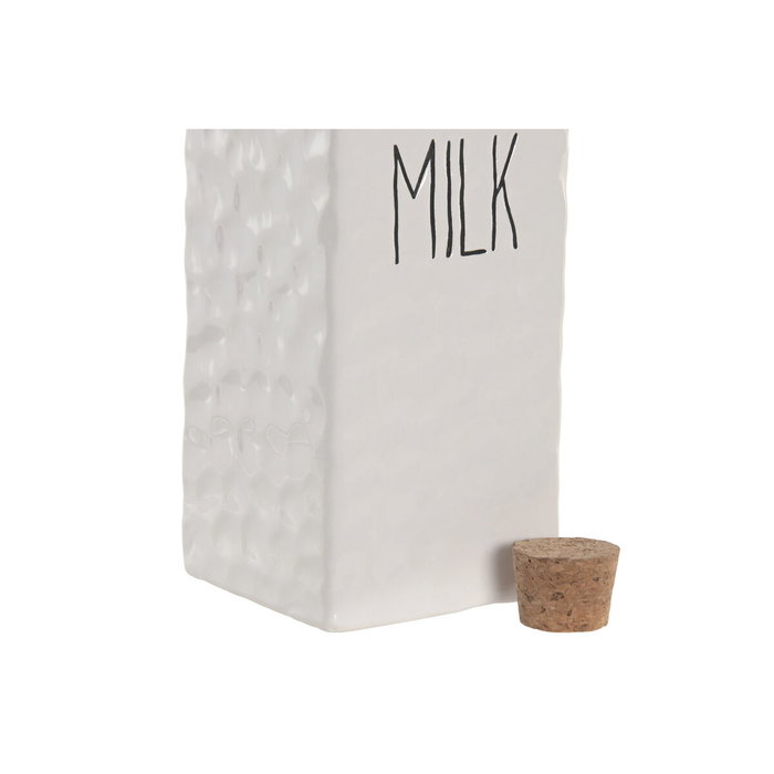 DKD Home Decor Lechera de Porcelana y Corcho Blanca HUIDE 26 DKD Home Decor Lechera de Porcelana y Corcho Blanca HUIDE 26
