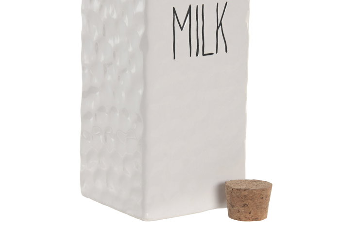 DKD Home Decor Lechera de Porcelana y Corcho Blanca HUIDE 26 DKD Home Decor Lechera de Porcelana y Corcho Blanca HUIDE 26