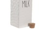 DKD Home Decor Lechera de Porcelana y Corcho Blanca HUIDE 26