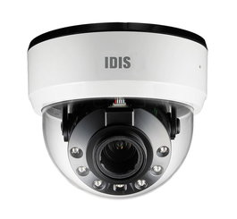 Idis Cámara IP Minidomo 5MP 3-13.5mm IR30 WDR H.265 Interior 12V/PoE con Alarma y Audio