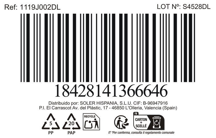 La Mediterranea Set de 2 Jarras "Lahn" para Licuadora o Jarra Batidora de 260 ml (7.4 cm Diametro, 9.2 cm Alto, 268 gr) (24 Cajas)