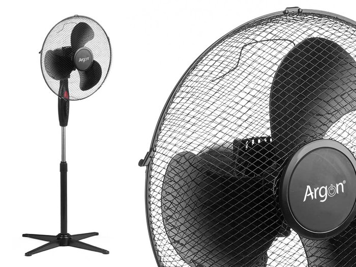 Argon Ventilador De Pie Negro 45W 60 x 15 x 43 cm