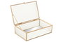 DKD Home Decor Joyero Dorado Cristal y Metal 15 x 24 x 6.5 cm