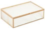 DKD Home Decor Joyero de Cristal y Metal Dorado 24x15x6,5 cm