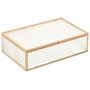 DKD Home Decor Joyero de Cristal y Metal Dorado 24x15x6,5 cm