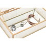 DKD Home Decor Joyero de Cristal y Metal Dorado 24x15x6,5 cm