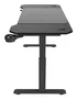 Mars Gaming MGD-ERGO140 Mesa Gaming Ajustable en Altura 140x60cm Negra - Incluye Alfombrilla XXL, Soportes para Auriculares y Bebidas, Gestión de Cables