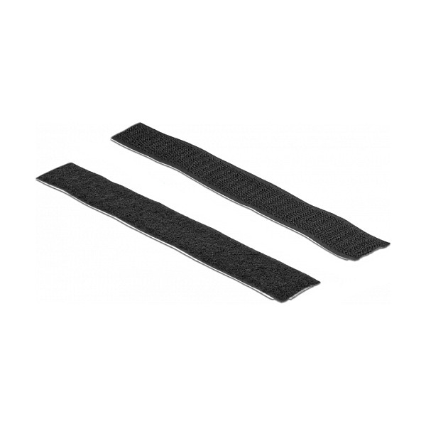 DeLOCK Cinta de gancho y lazo autoadhesiva 5 m x 25 mm negro