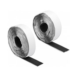 DeLOCK Cinta de gancho y lazo autoadhesiva 5 m x 25 mm negro
