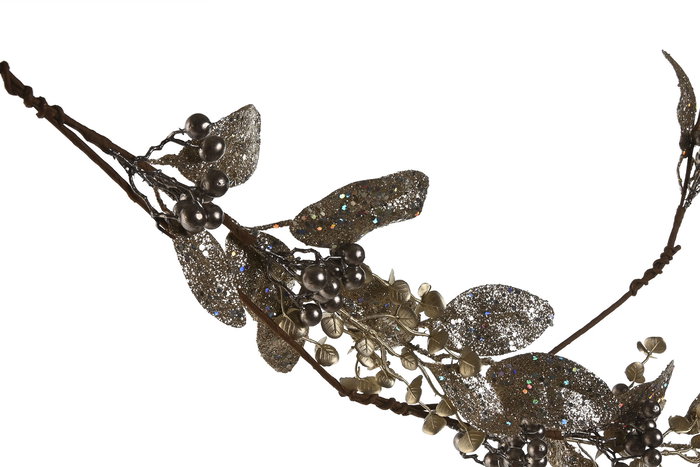 DKD Home Decor Guirnalda Navidad Moderna Champan Plateado 18 x 115 x 18 cm (4 Unidades)